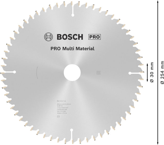 PRO Multi Material Kreissägeblatt, 254 x 3,2 x 30 mm Produktbild img5 L