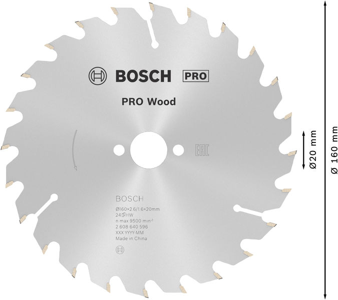 PRO&nbsp;Wood Kreissägeblatt, 160 x 2.6 x 20&nbsp;mm Produktbild img5 L