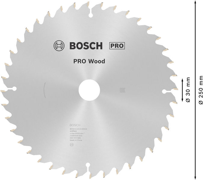 PRO&nbsp;Wood Kreissägeblatt, 250 x 3.2 x 30&nbsp;mm Produktbild img5 L