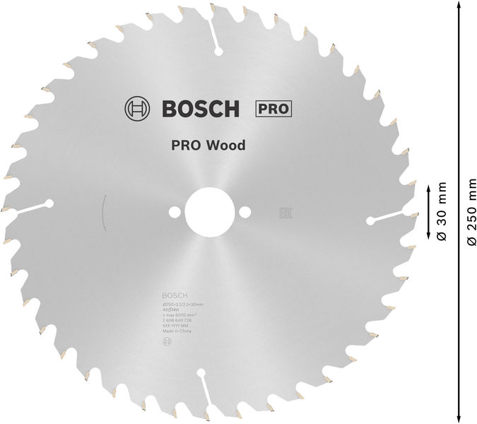 PRO&nbsp;Wood Kreissägeblatt, 250 x 3.2 x 30&nbsp;mm Produktbild img5 L