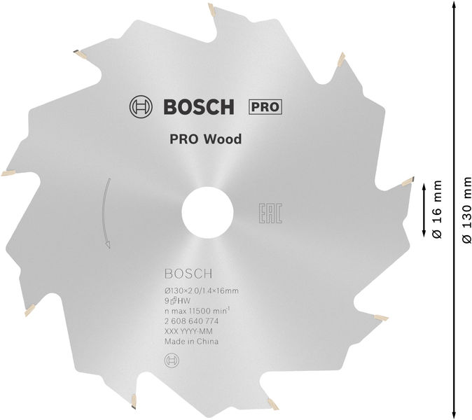 PRO&nbsp;Wood Kreissägeblatt, 130 x 2 x 16&nbsp;mm Produktbild img5 L
