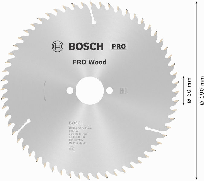 PRO&nbsp;Wood Kreissägeblatt, 190 x 2.6 x 30&nbsp;mm Produktbild img5 L