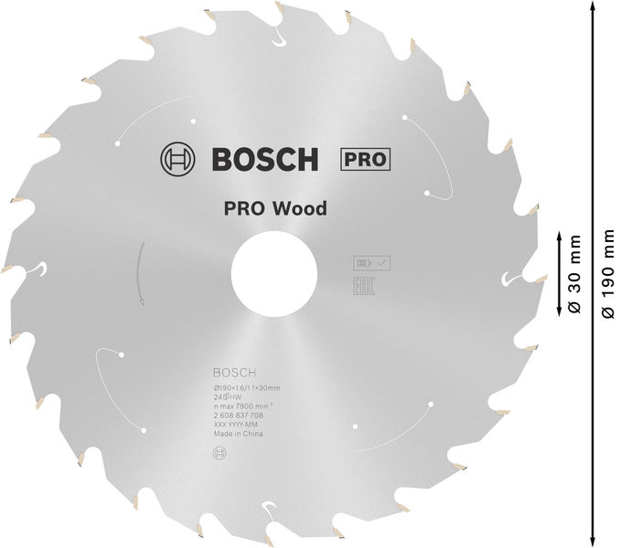 PRO&nbsp;Wood cordless Kreissägeblatt, 190 x 1,6 x 30&nbsp;mm Produktbild img5 L