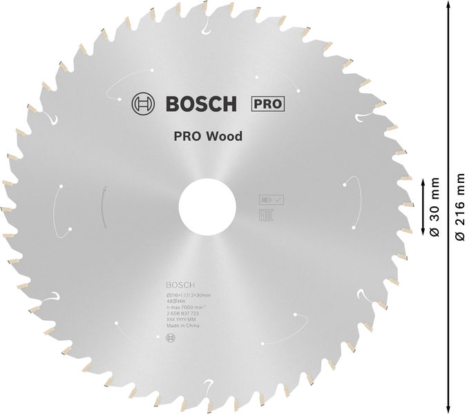 PRO&nbsp;Wood cordless Kreissägeblatt, 216 x 1,7 x 30&nbsp;mm Produktbild img5 L