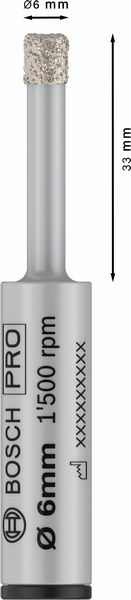 PRO Ceramic dry Bohrer, 6&nbsp;x&nbsp;33&nbsp;x&nbsp;13&nbsp;mm Produktbild img1 L