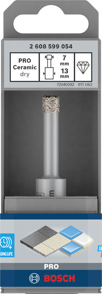 PRO Ceramic dry Bohrer, 7&nbsp;x&nbsp;33&nbsp;x&nbsp;13&nbsp;mm Produktbild img3 L