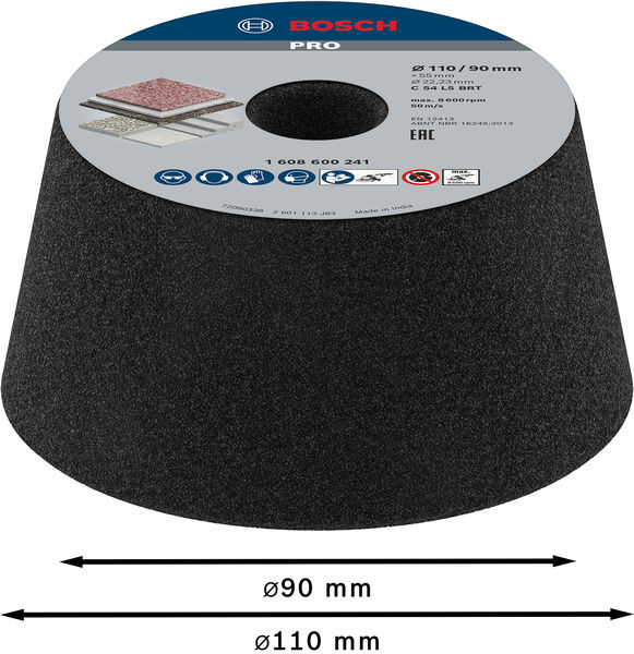 PRO Metal Konischer Schleiftopf, 90 x 110 x 55 mm, G54 Produktbild img3 L