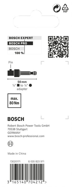 PRO Socket Adapter mit Stiftverbindung, 1/2", 50 mm Produktbild img5 L