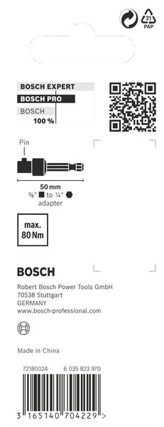 PRO Socket Adapter mit Stiftverbindung, 3/8", 50 mm Produktbild img5 L