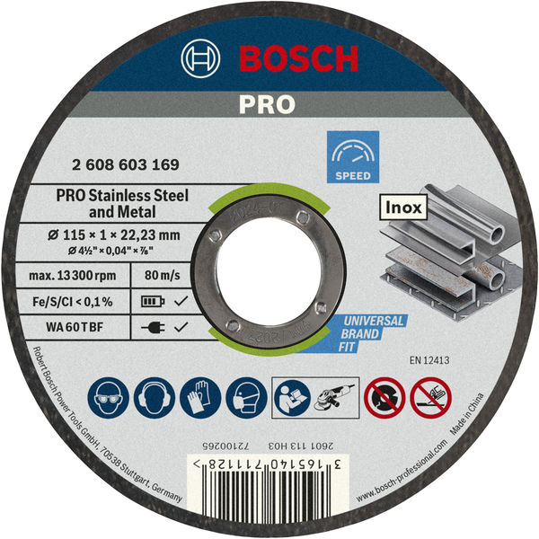 PRO&nbsp;Stainless Steel and Metal Trennscheibe, 115 x 1 x 22,23&nbsp;mm Produktbild img1 L