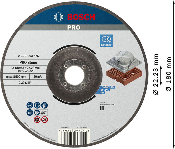 PRO Stone Trennscheibe, 180 x 3 x 22,23&nbsp;mm Produktbild img3 L