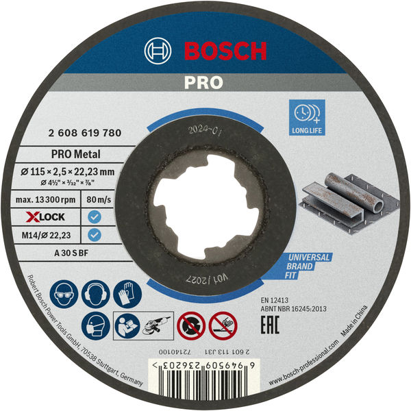 PRO Metal X-Lock Trennscheibe, 115 x 2,5 x 22,23&nbsp;mm Produktbild img1 L