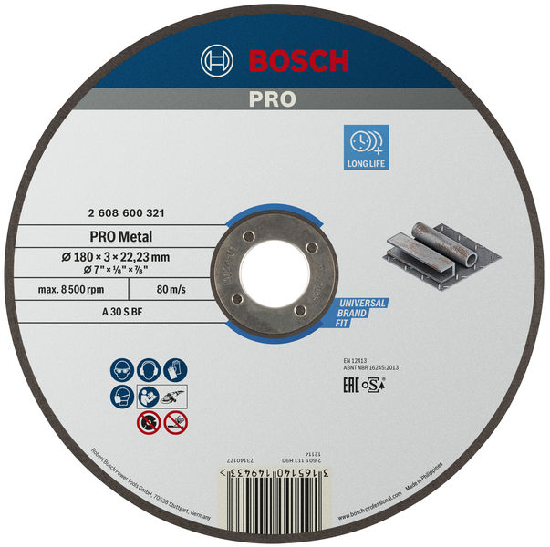 PRO Metal Trennscheibe, 180 x 3 x 22,23&nbsp;mm Produktbild img1 L
