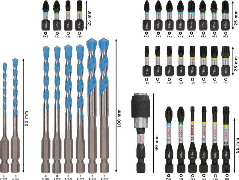 PRO Impact Schrauberbits und Multi Construction Bohrer Mixed Set, 35-tlg. Produktbild img3 L