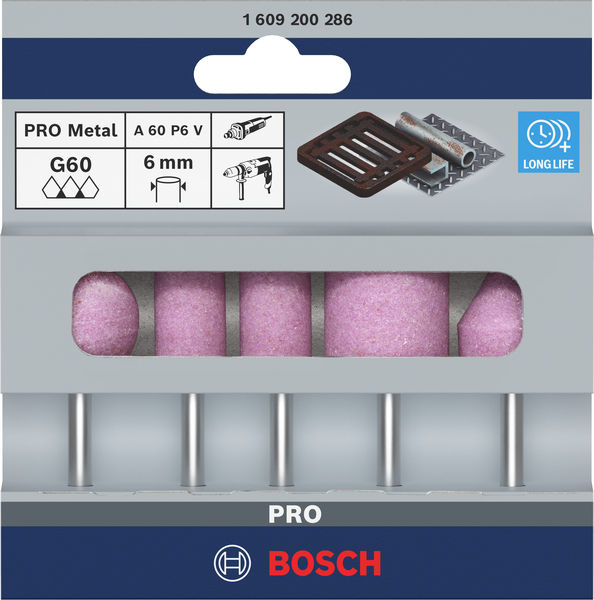 PRO Steel Schleifstiftset, 25 x 24, 15 x 30, 25 x 25, 20 x 25 mm, G60, 5-tlg.. Produktbild img2 L