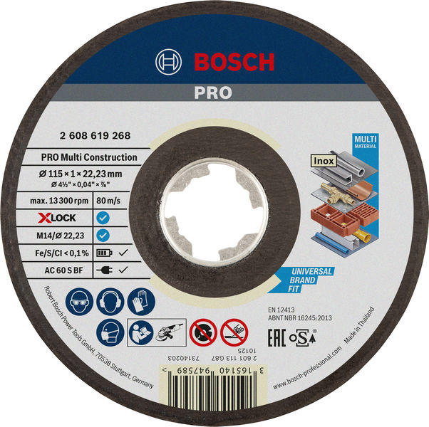 PRO Multi Material X-Lock Trennscheibe, 115 x 1 x 22,23 mm Produktbild img1 L