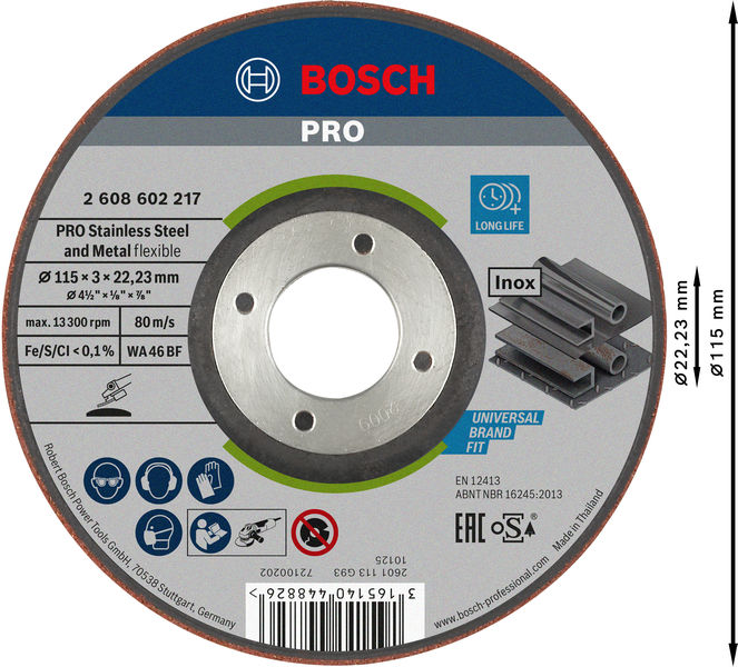 PRO Semi-Flexible Schleifscheibe, 115 x 3 x 22,23 mm Produktbild img3 L