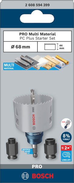 PRO Multi Material PC Plus Lochsäge, 68 mm, Starter-Set Produktbild img4 L