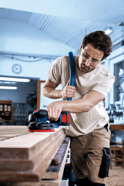 Akku-Exzenterschleifer EXEX 18V-150-5 solo Bosch Expert ohne Akku ohne Ladegerät L-Boxx Produktbild img6 L