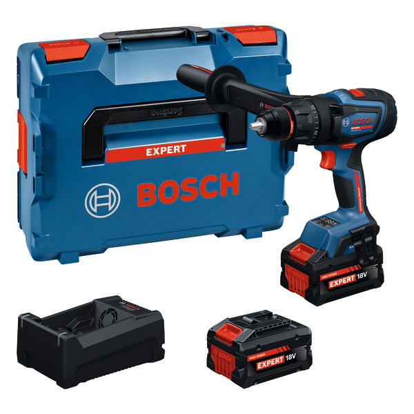 Akku-Schlagbohrschrauber EXSB 18V-150 Bosch Expert 2x18V 8,0 Ah Ladegerät GAL 12V/18V-30 L-Boxx Produktbild img1 L