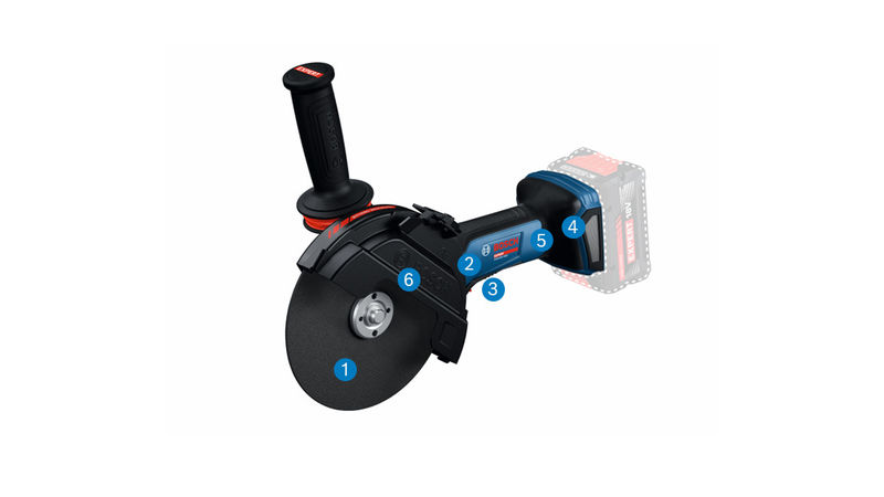 Akku-Winkelschleifer EXWS 18V-180P solo Bosch Expert ohne Akku ohne Ladegerät L-Boxx Produktbild img11 L