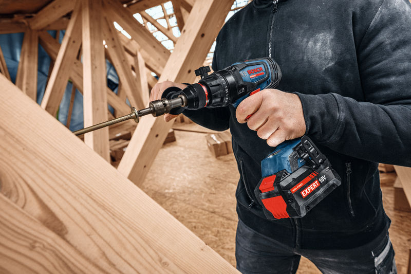 Akku-Schlagbohrschrauber EXSB 18V-150 Bosch Expert 2x18V 8,0 Ah Ladegerät GAL 12V/18V-30 L-Boxx Produktbild img5 L