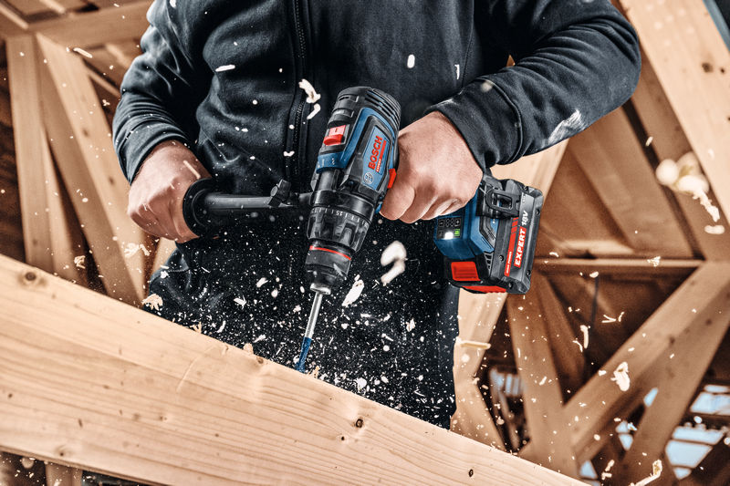 Akku-Schlagbohrschrauber EXSB 18V-150 Bosch Expert 2x18V 8,0 Ah Ladegerät GAL 12V/18V-30 L-Boxx Produktbild img6 L