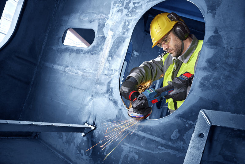 Winkelschleifer EXWS 18V-15S solo Bosch Expert ohne Akku ohne Ladegerät L-Boxx Produktbild img5 L