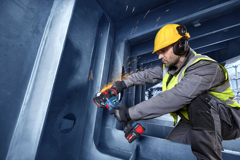 Akku-Winkelschleifer mit X-LOCK EXWX 18V-15S solo Bosch Expert ohne Akku ohne Ladegerät L-Boxx Produktbild img3 L