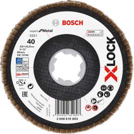 X-LOCK-Fächerschleifscheibe X551, Expert for Metal, K: 40, Scheibend.: 125 mm Produktbild