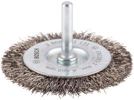 PRO Stainless Steel Longlife Scheibenbürste, gewellter Draht für 6‑mm-Zylinderschaft und Bohrer