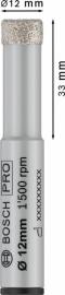 PRO Ceramic dry Bohrer, 12&nbsp;x&nbsp;33&nbsp;x&nbsp;13&nbsp;mm Produktbild
