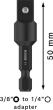 PRO Socket Adapter mit Stiftverbindung, 3/8", 50 mm Produktbild img3 S