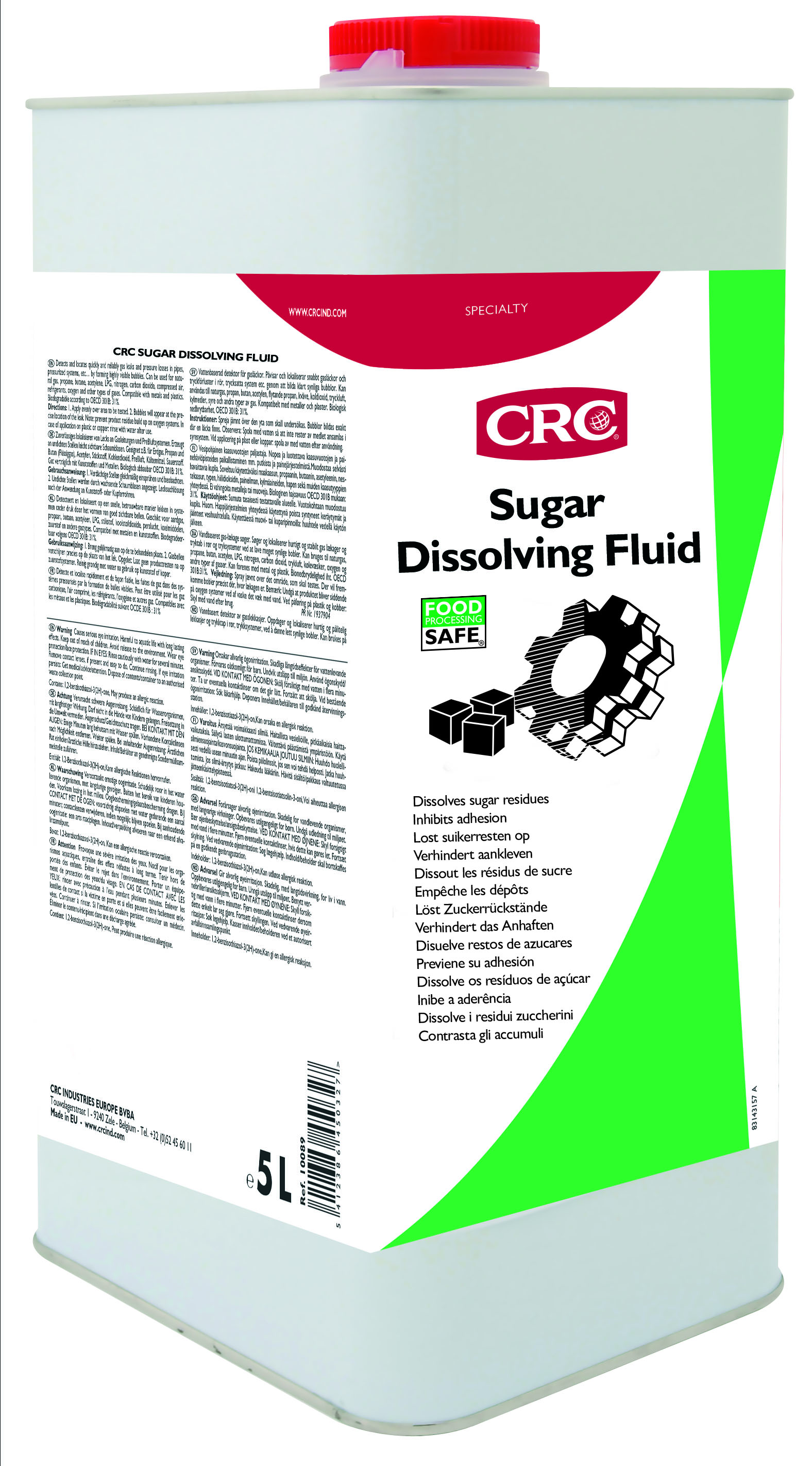 Zuckerlösemittel NSF H1 'SUGAR DISSOLVING FLUID', 5 L Kanister, CRC Industrie Produktbild img1 L