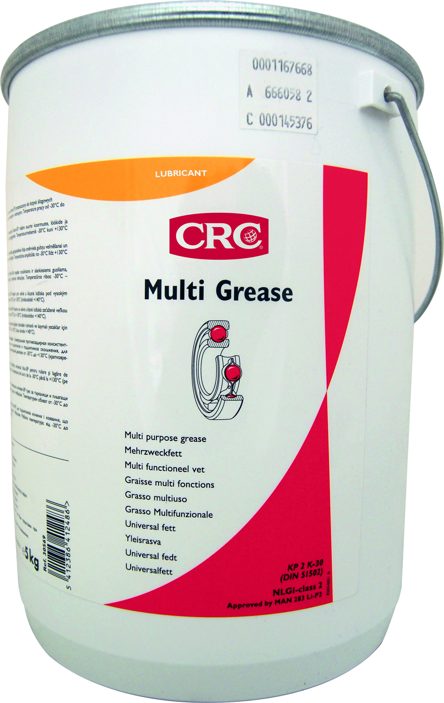 Mehrzweckfett  'MULTI GREASE', 5 kg Eimer, CRC Auto Pro Produktbild img1 L