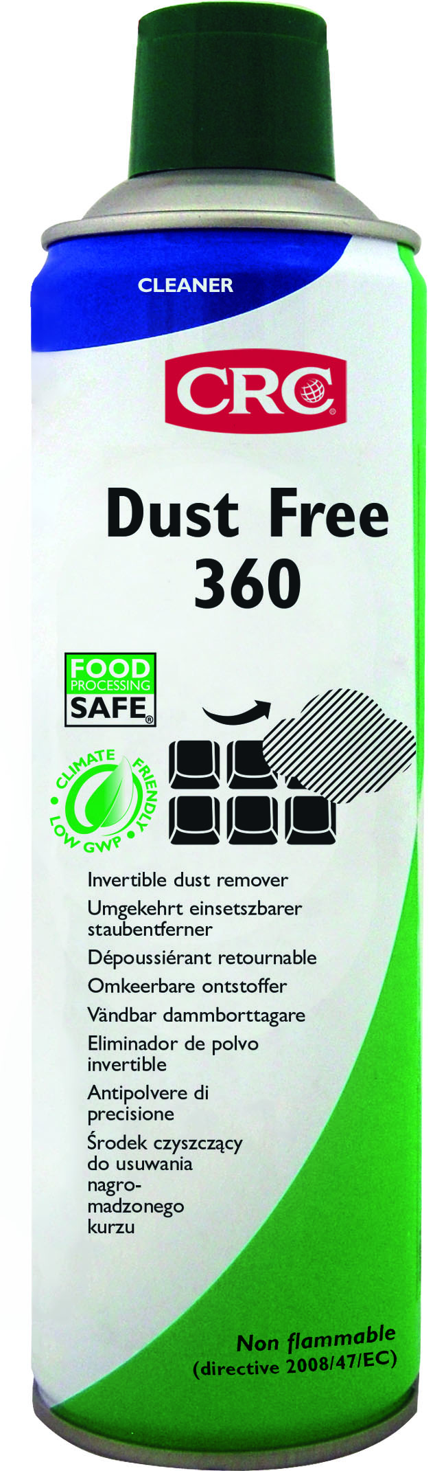 Druckgas-Spray, nicht entzündbar, NSF K2 'DUST FREE 360', 125 ml Spraydose, CRC Industrie Produktbild img1 L