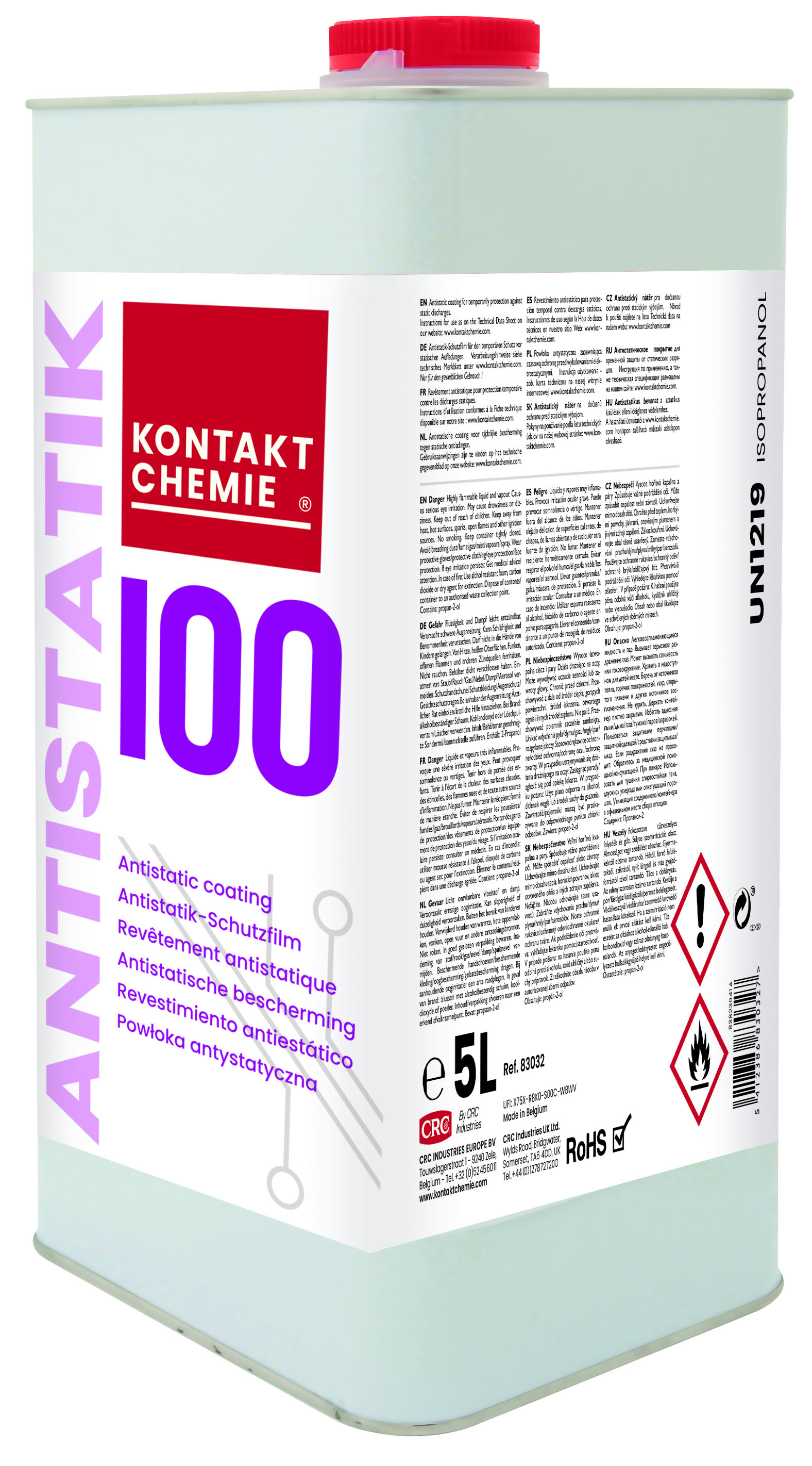 Antistatik-Fluid 'ANTISTATIK 100', 5 L Kanister, KONTAKT CHEMIE Produktbild img1 L