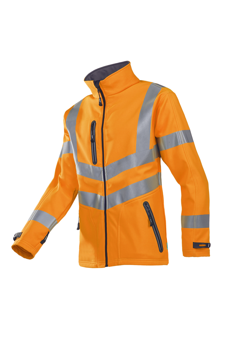 Warnschutz-Softshelljacke, Dexter, leuchtorange, Gr. XL, SIOEN inkl. Druck EGLV Produktbild img1 L