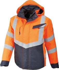 Winterwarnjacke Hastings, Gr. 2XL, orange/schwarzblau MASCOT inkl. Druck EGLV  Produktbild