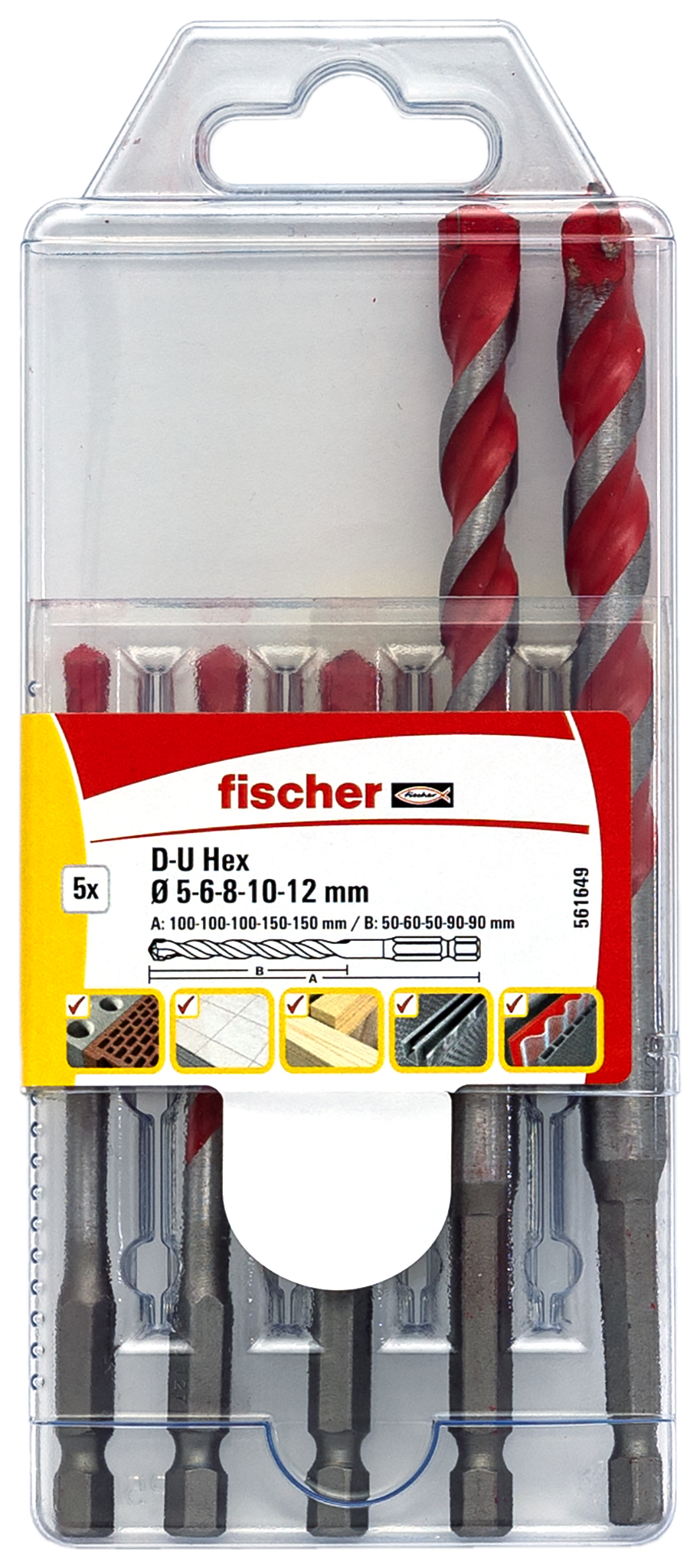 Universalbohrer-Set D-U Hex 5-12mm (5) Produktbild img4 L