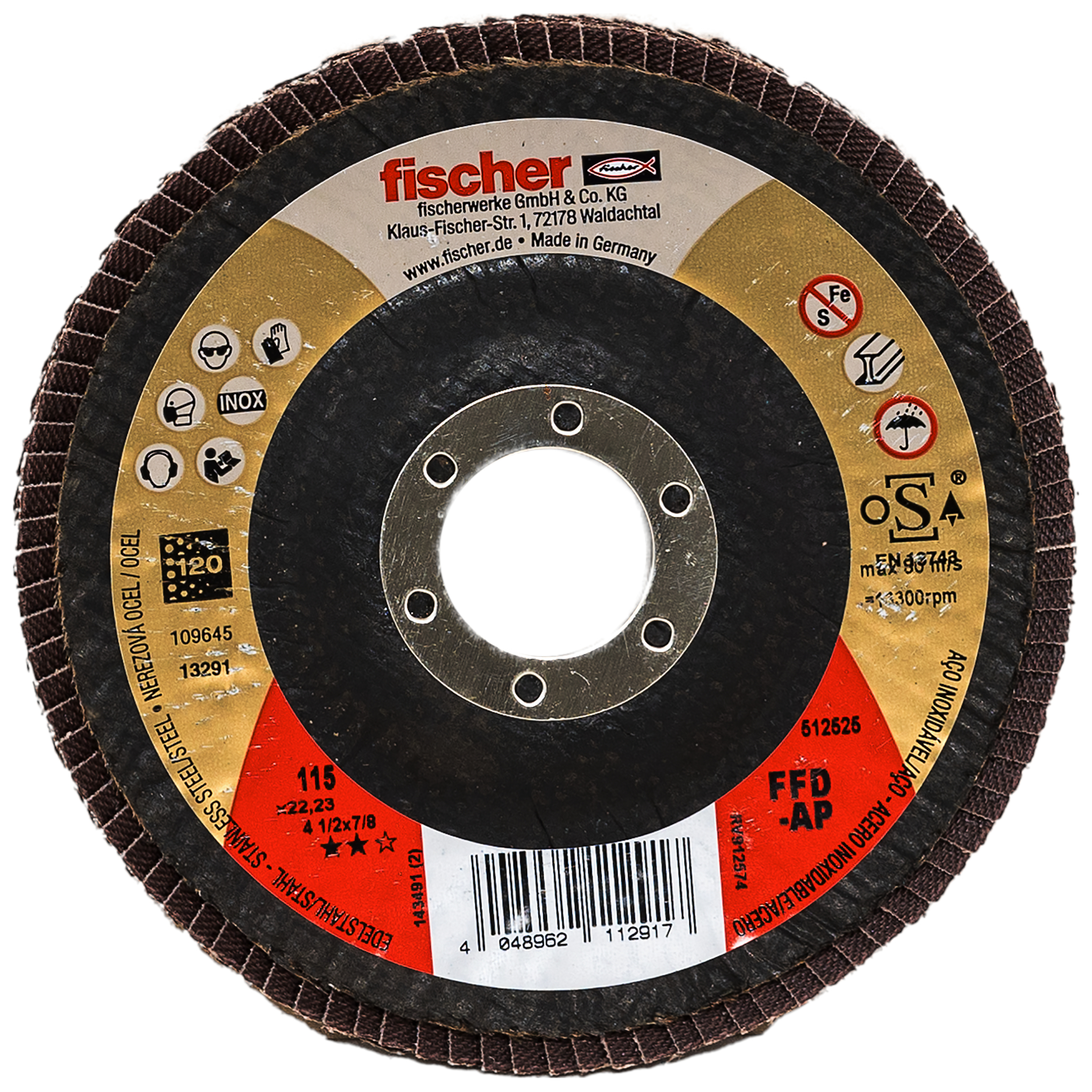 Fächerschleifscheibe AP 115 K120 Inox Produktbild img1 L