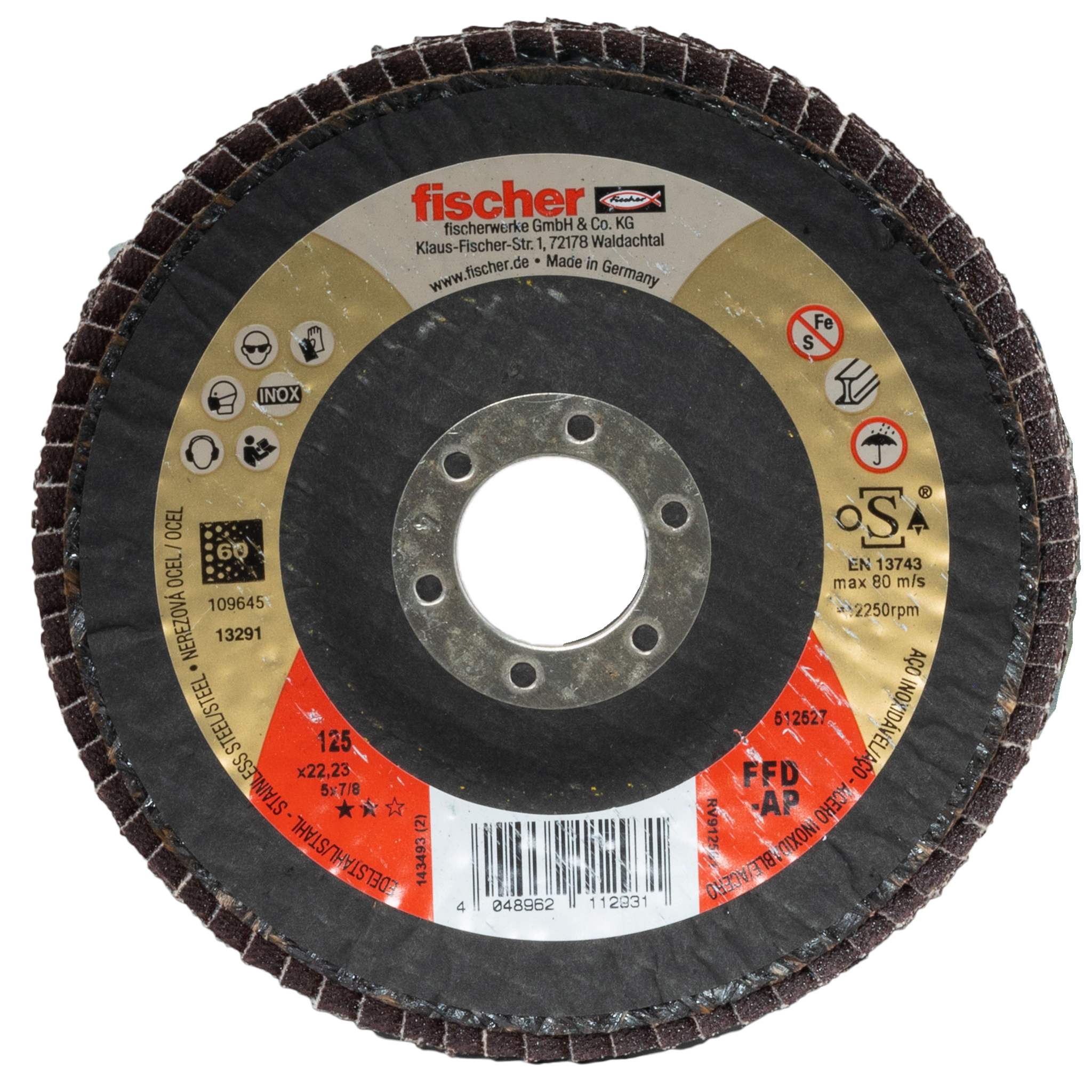 Fächerschleifscheibe AP 125 K60 Inox Produktbild img1 L