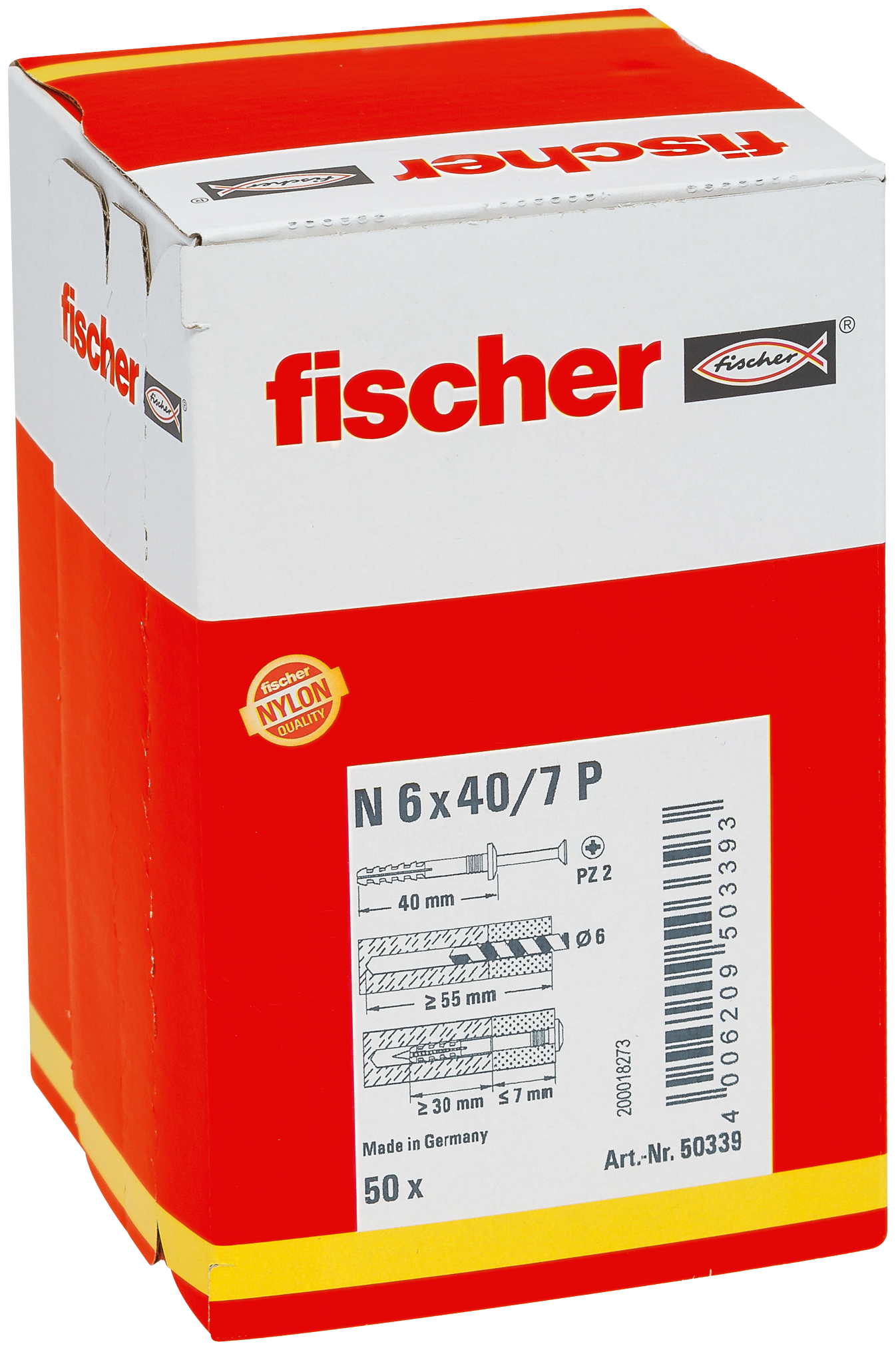 Nageldübel N 6x40/7 P (50) Produktbild img2 L