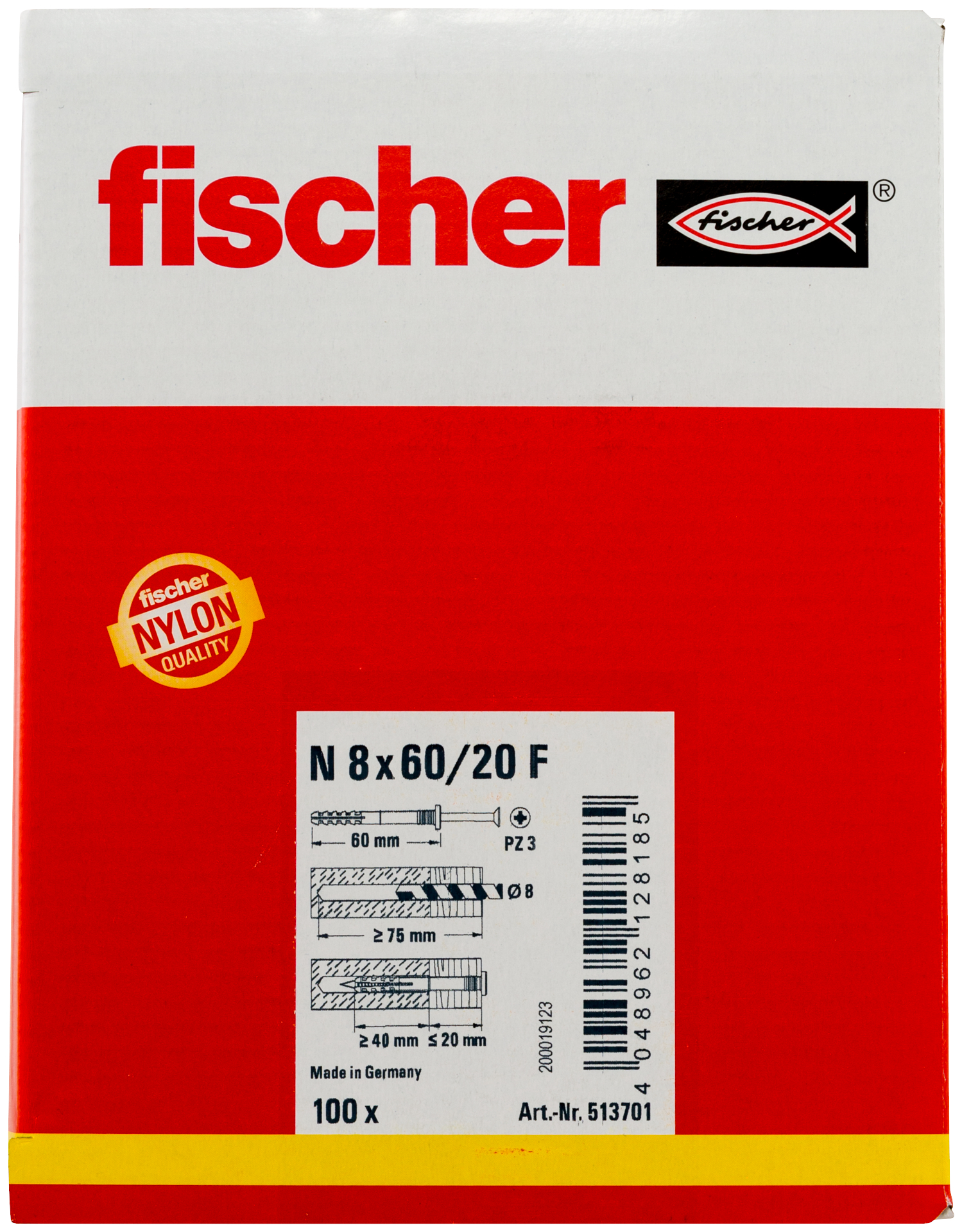 Nageldübel N 8x60/20 F (100) Produktbild img3 L