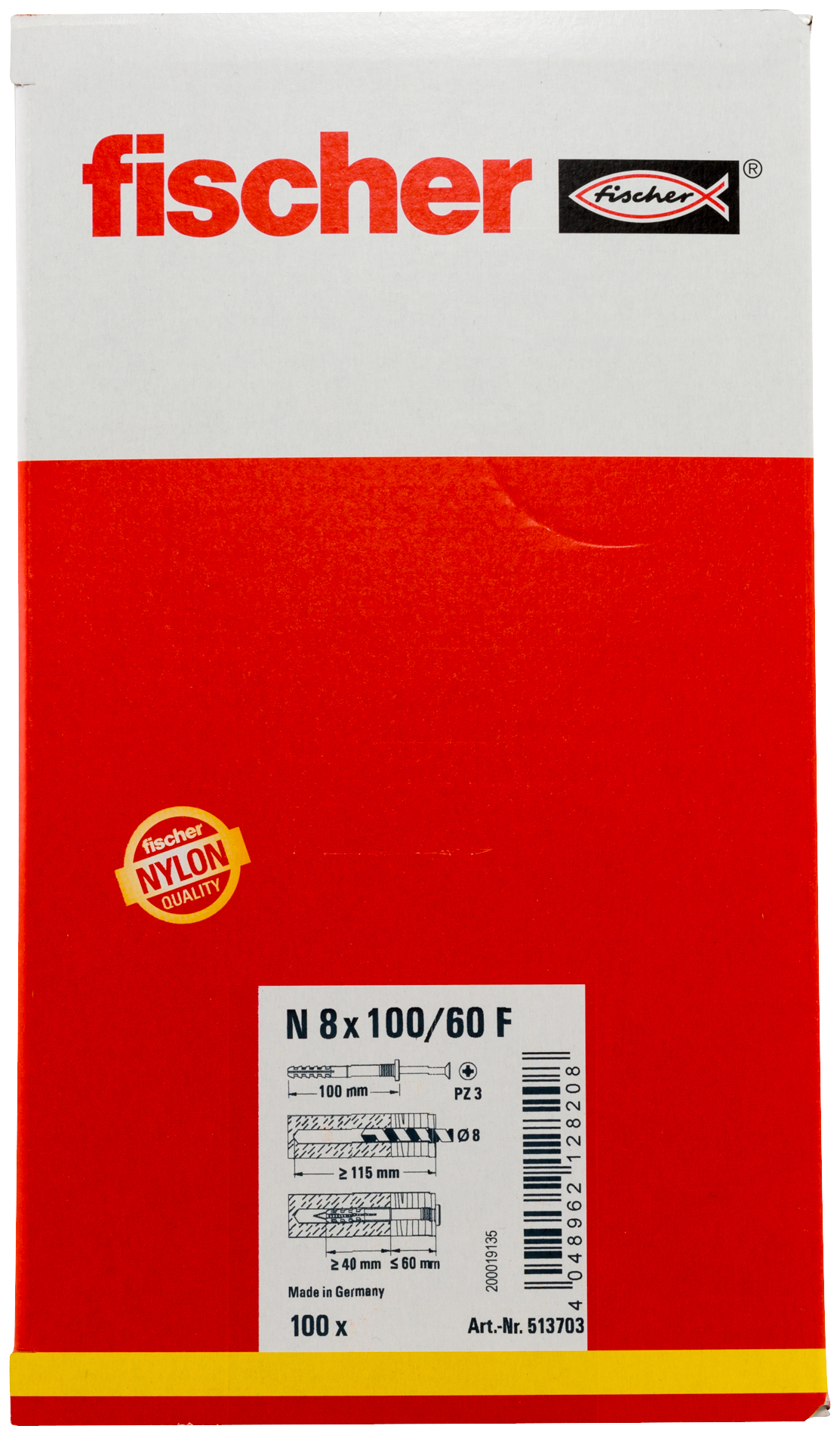 Nageldübel N 8x100/60 F (100) Produktbild img3 L