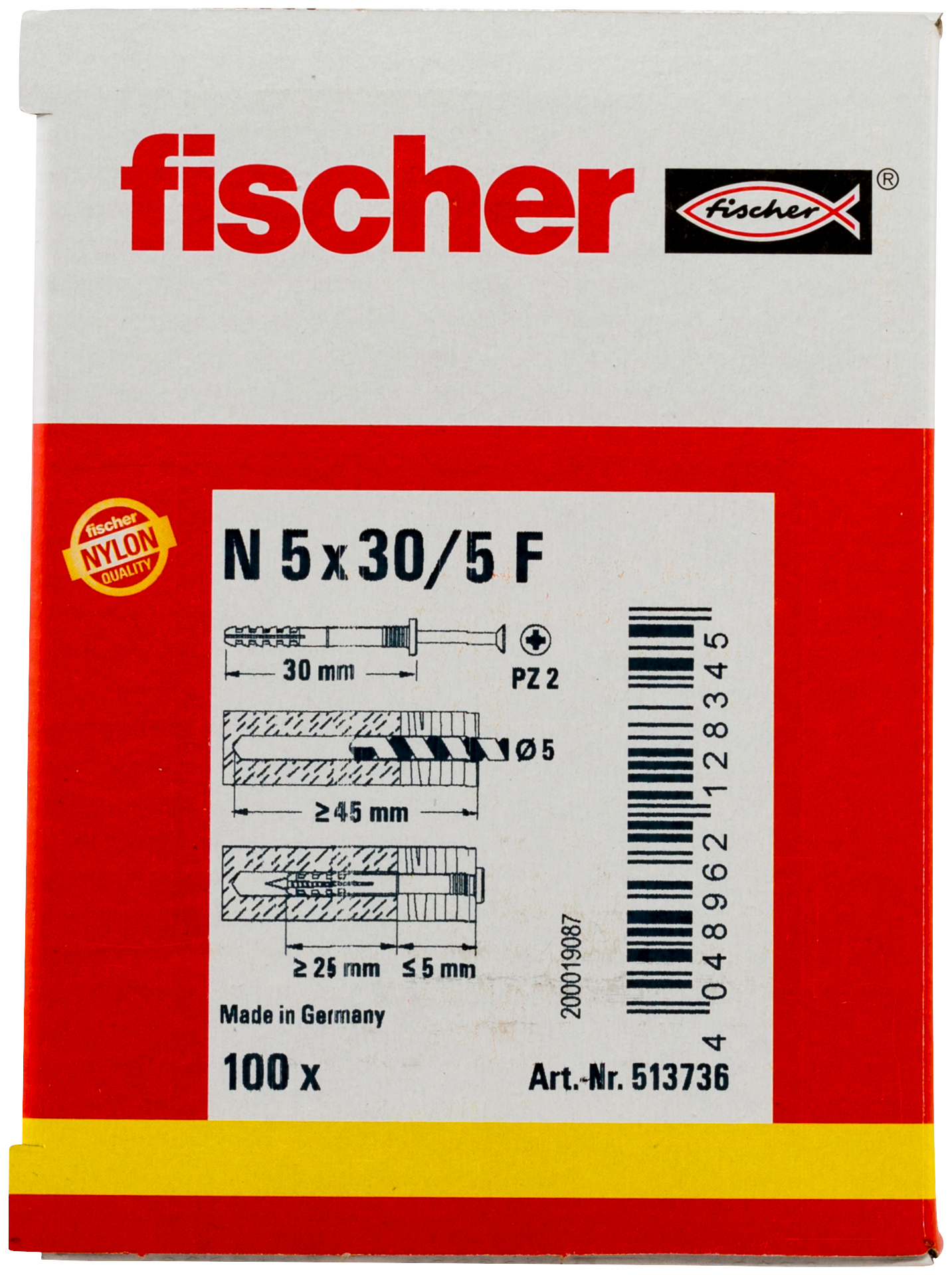Nageldübel N 5x30/5 F (100) Produktbild img3 L