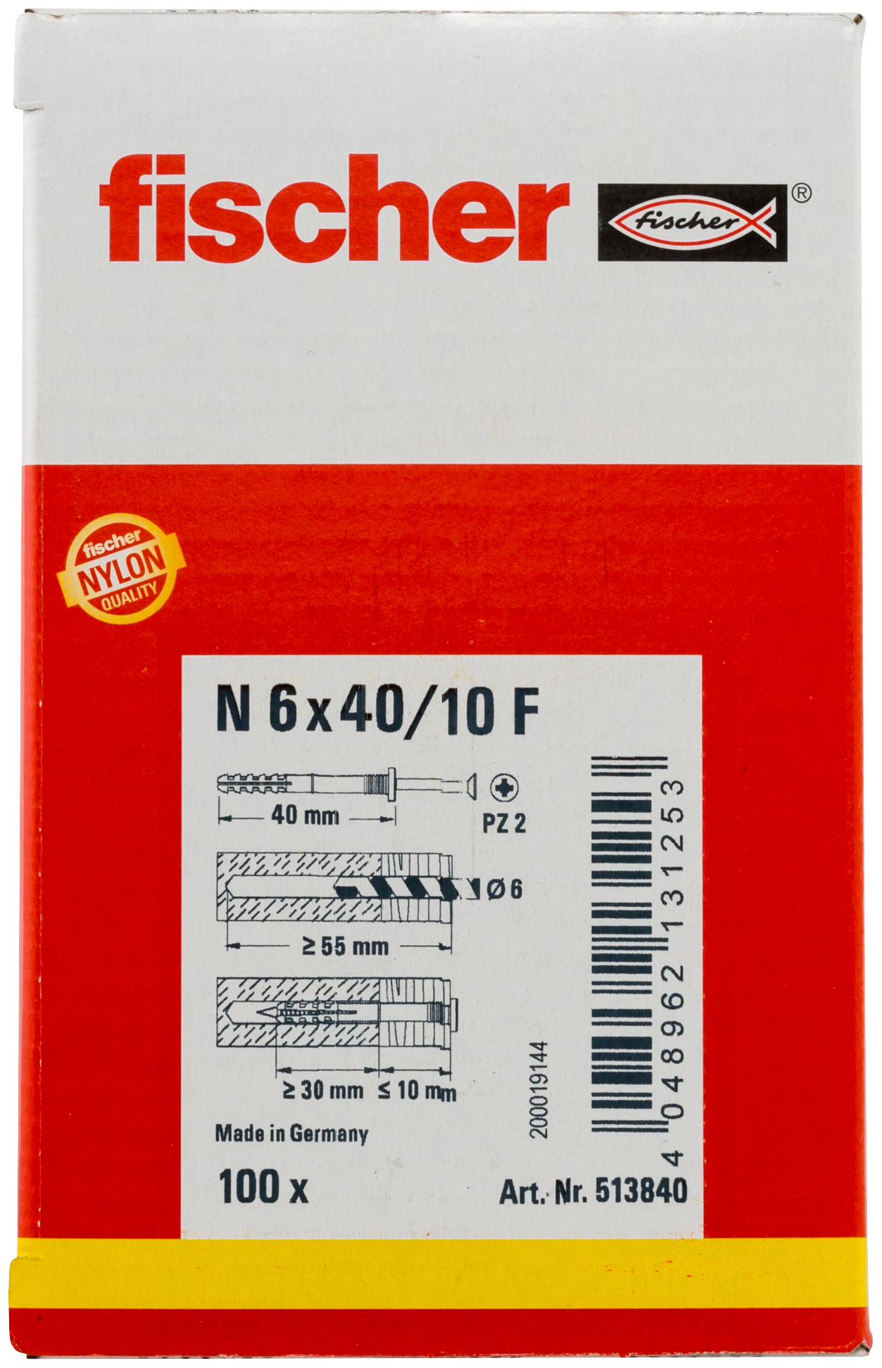 Nageldübel N 6x40/10 F (100) Produktbild img4 L
