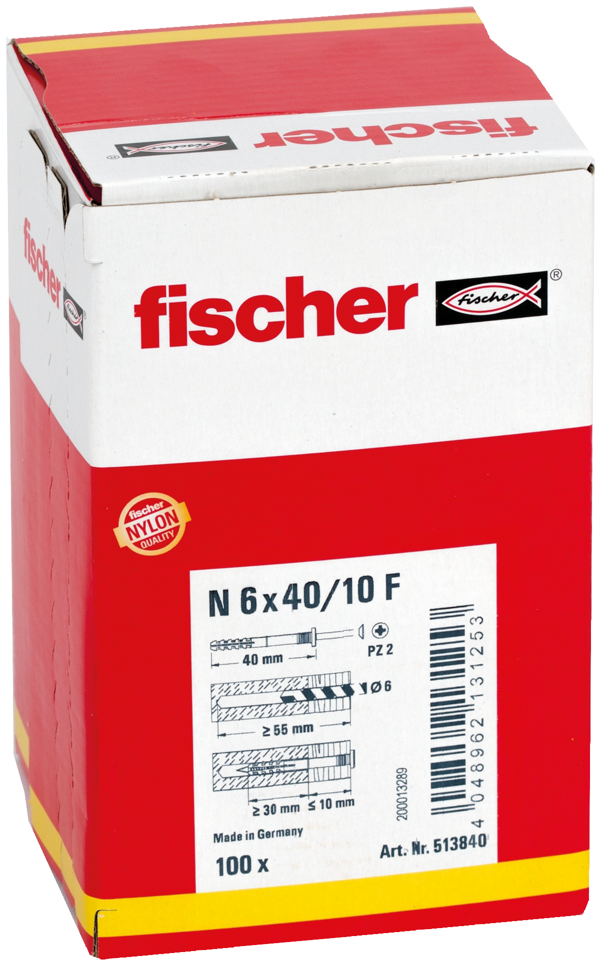 Nageldübel N 6x40/10 F (100) Produktbild img2 L