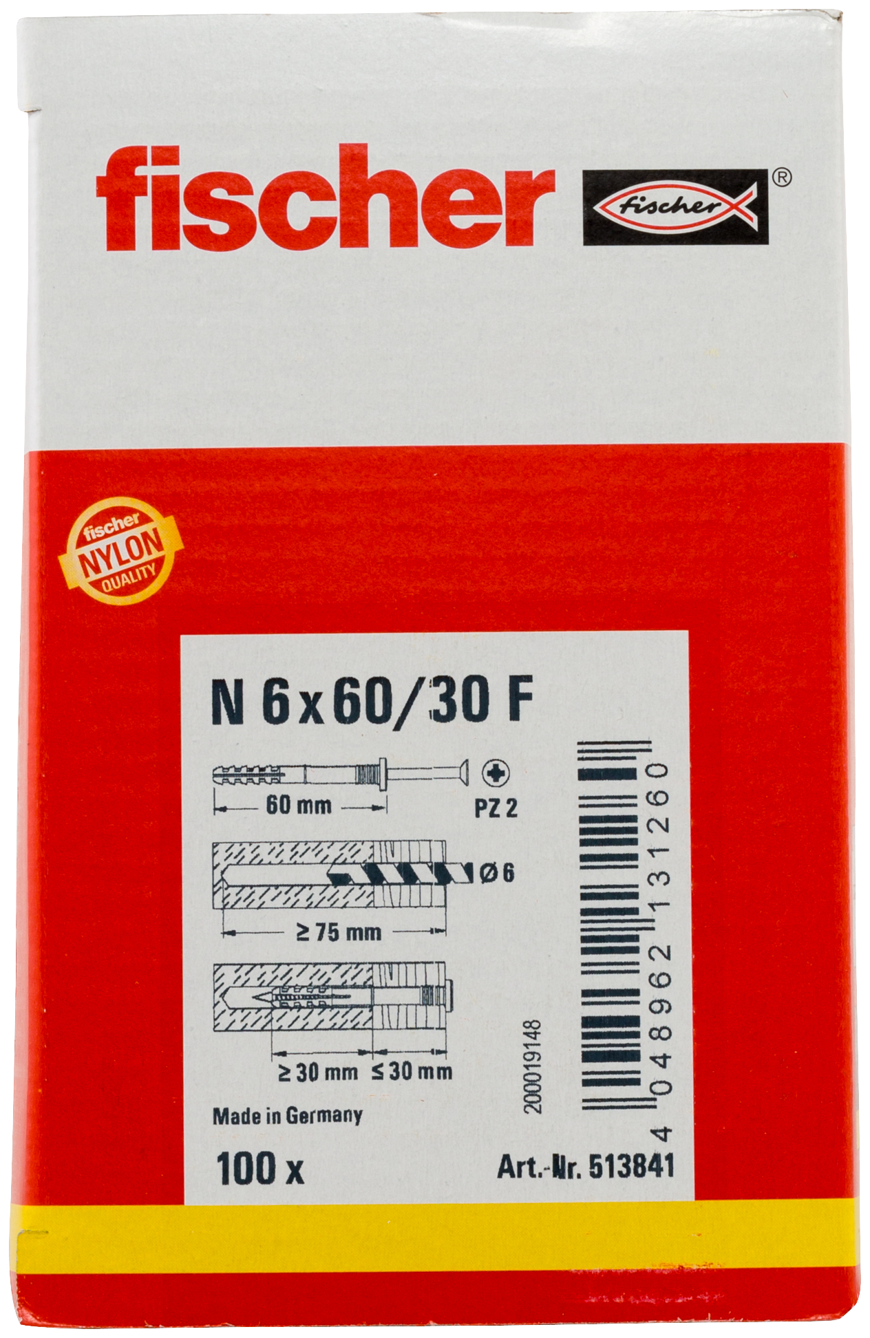 Nageldübel N 6x60/30 F (100) Produktbild img3 L