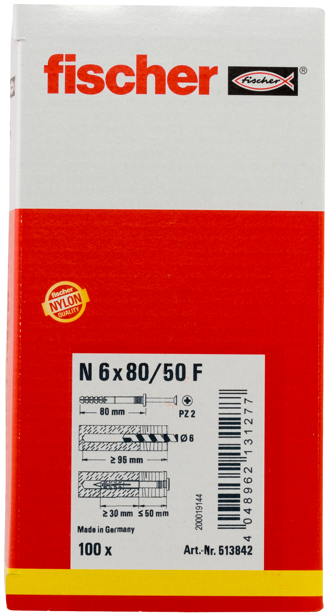 Nageldübel N 6x80/50 F (100) Produktbild img3 L